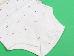 تصویر لباس زیر دکمه دار (بادی) آستین کوتاه نوزاد دخترانه طرح گیلاس دانالو Danaloo Cherry Danaloo Cherry Baby Girl Short Sleeve Bodysuit