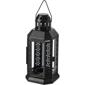 تصویر فانوس تزئینی ایکیا مدل ENRUM مشکی Lantern for tealight