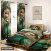 تصویر رو تختی یک نفره دخترانه سه بعدی 