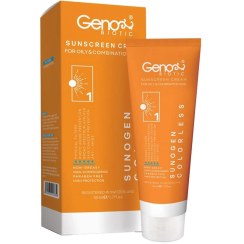 تصویر کرم ضد آفتاب ژنوبایوتیک 1 پوست چرب بی رنگ SPF50 Sun Gen 1 Sunscreen Cream SPF50 For Oily Skin GenoBiotic