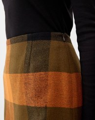 تصویر دامن چهارخونه پارچه کشمیر 