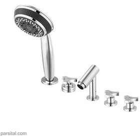 تصویر شیر وان کلار مدل شبنم کروم kelar-faucet-shabnam-bathtub-chrome