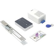 تصویر مقابل برقی کارتی ورمزی لمسی درب چوبی LC7 