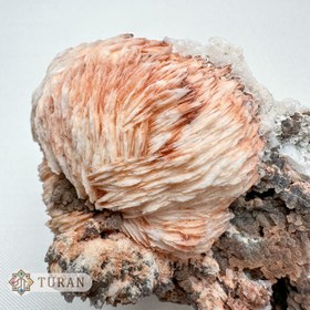 تصویر سنگ راف باریت توپی گلبهی کلکسیونی طبیعی 286 گرم 