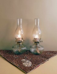 تصویر چراغ نفتی روشنایی لامپا طرح قدیم 