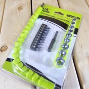 تصویر مجموعه نوک پیچ گوشتی و تبدیل ۲۱ عددی اوکی مدل OK-3030 