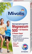 تصویر مکمل منیزیم ۵۰۰ + ویتامین B میولیس،۳۰ عددی Mivolis Magnesium 500 + B-Vitamine 2-Phasen Depot, Tabletten 30 St., 45 g