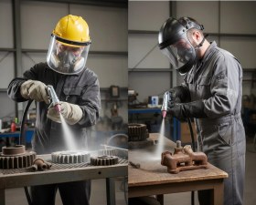 تصویر ماسه سیلیسی دانه بندی سند بلاست (7062) 