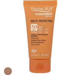 تصویر کرم ضد آفتاب رنگی دکتر ژیلا SPF 50 مدل Multi-Protection ‌مناسب انواع پوست‌ وزن 50 گرم 