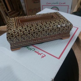 تصویر جا دستمال کاغذی خاتم چوبی 