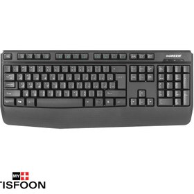 تصویر کیبورد بیسیم گرین GK306W Official Multimedia Wireless Keyboard