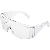 تصویر عینک ایمنی تک پلاست مدل کرکره ای سفید 