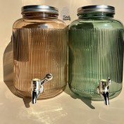 تصویر کلمن شیشه ای رنگی 4 لیتری 