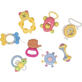 تصویر پک جغجغه نوزاد طرح جغد 