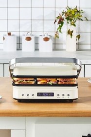 تصویر دستگاه ساندویچ و تست نود گریل Presto 2 در 1 Digital 2009 Grill And Toaster 6 Slices 2000W Karaca 