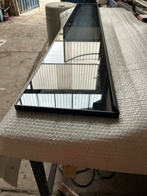 تصویر درب شیشه ای فریم لس - طلایی Frameless glass door