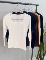 تصویر بلوز یقه خشتی کبریتی سوپر پنبه 