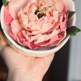 تصویر شمع گل دستساز کاسه ای Handmade candle