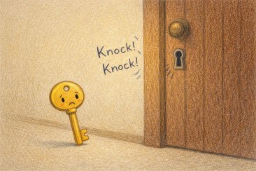 تصویر قصه کودکانه قبل از خواب درباره قصه‌ی کلید کوچولویی که در را باز نکرد 