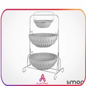 تصویر سبد سیب زمینی پیاز گرد 3 طبقه لیمون 2069 