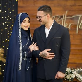 تصویر لباس عروس عقدی محضری ست زیبای گلبهی کرم سفید شیری آبی آسمانی 