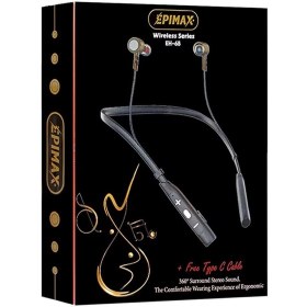 تصویر هدفون داخل گوش بی سیم اپیمکس مدل EH-65 EPIMAX EH-65 Neckband bluetooth Headphone