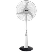 تصویر پنکه ایستاده شارژی جیپاس مدل GF9385 با چراغ‌های LED 