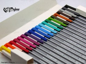 تصویر روان نویس triplus استدلر 20 رنگ جعبه مقوا بهمراه کیف ا Triplus 20 Color Rollerball Pen Triplus 20 Color Rollerball Pen