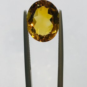 تصویر نگین سیترین طلایی اصل سایز 14*12 