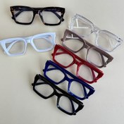 تصویر عینک طبی سلین طرح بلوکات شیشه ای شفاف UV400 