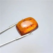 تصویر کهربا طبیعی نارنجی خوشرنگ نفیس 