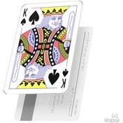 تصویر استیکر کارت بانکی - طرح شاه پیک - King of spades 