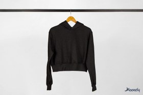 تصویر هودی کراپ - مشکی / 