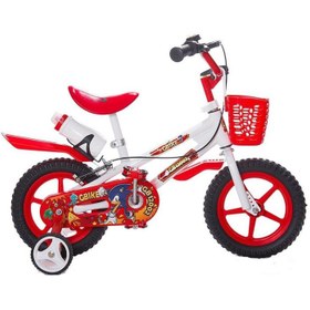 تصویر دوچرخه شهری مدل سونیک سایز 12 - بنفش با پشتی 