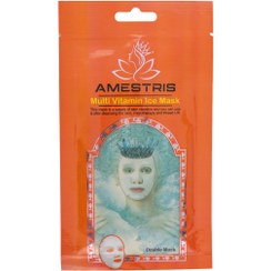 تصویر ماسک ورقه ای دو عددی مدل Multi Vitamine مناسب انواع پوست آمستریس Amestris Multi Vitamine Ice Mask