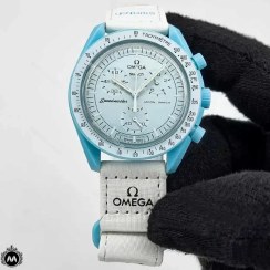 تصویر ساعت مچی امگا سواچ فیروزه ای اورانوس Omega x Swatchمدل Mission to Uranus ساعت مچی دیجیتال مردانه متفرقه مدل ساعت مچی امگا سواچ فیروزه ای اورانوس Omega x Swatchمدل Mission to Uranus