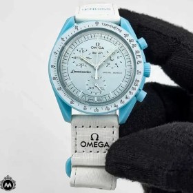 تصویر ساعت مچی امگا سواچ فیروزه ای اورانوس Omega x Swatchمدل Mission to Uranus ساعت مچی دیجیتال مردانه متفرقه مدل ساعت مچی امگا سواچ فیروزه ای اورانوس Omega x Swatchمدل Mission to Uranus