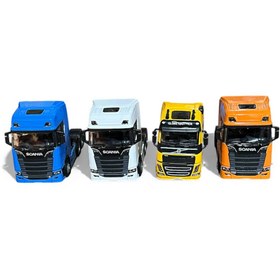 تصویر ماشین تریلی اسکانیا و ولوو فلزی 