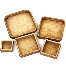 تصویر سینی 5تیکه چوبی 