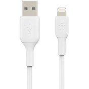 تصویر کابل شارژ سریع USB-C به USB-A بلکین مدل CAB001bt1MWH طول 1 متر سفید به همراه شارژر دیواری شارژ سریع دو پورت 37 وات بلکین مدل WCB 