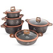 تصویر سرویس قابلمه لایف اسمایل گرانیتی شکلاتی 