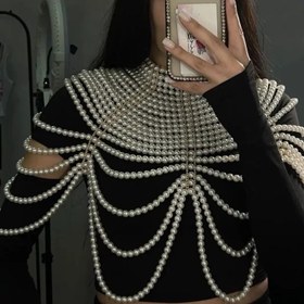 تصویر رودوشی مجلسی زنانه و دخترانه مرواریدی 