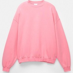 تصویر سویشرت صورتی زنانه صورتی متوسط پل اند بیر 