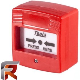 تصویر شستی اعلام حریق قابل ریست تسلا ا Tesla resettable fire alarm push button Tesla resettable fire alarm push button