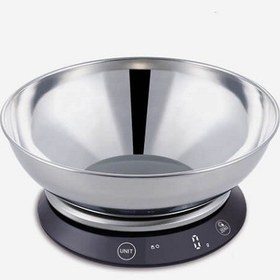 تصویر ترازو آشپزخانه یونیک مدل کاسه ای کد UN-6516 Unique kitchen scale, bowl model, code UN-6516