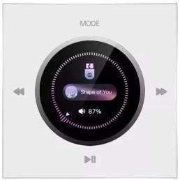 تصویر آمپلی فایر دیواری ولوم داردارای 4 خروجی اسپیکر رنگ سفید 