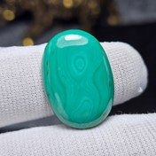 تصویر نگین سنگ طبیعی مالاکیت معدنی کد 32841 