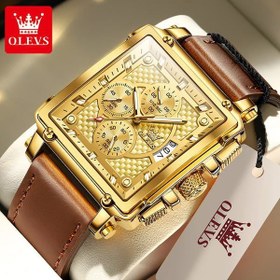 تصویر ساعت مچی مردانه لوکس اولوز مدل ۹۹۲۵ - طلایی ا Men's luxury wrist watch Olves model 9925 Men's luxury wrist watch Olves model 9925