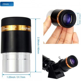 تصویر چشمی میدان وسیع Wide Field Eyepiece 23mm برند سلسترون Celestron 