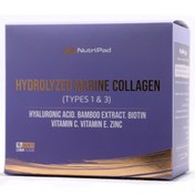 تصویر ساشه کلاژن مارین نوتری پاد 15 عدد Nutripad Hydrolyzed Marine Collagen 15 Sachets